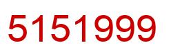 Número 5151999 imagen rojo