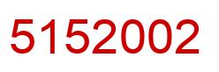 Número 5152002 imagen rojo
