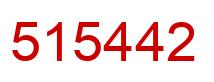 Number 515442 red image
