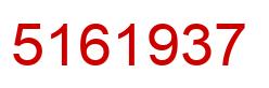 Number 5161937 red image
