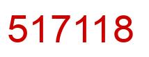 Number 517118 red image