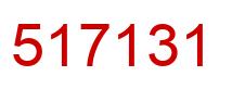 Number 517131 red image
