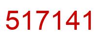 Number 517141 red image