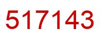 Number 517143 red image