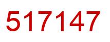 Number 517147 red image