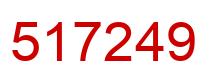 Number 517249 red image