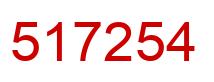 Number 517254 red image