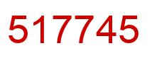 Number 517745 red image