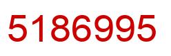 Number 5186995 red image