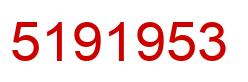 Number 5191953 red image