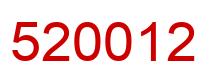 Number 520012 red image