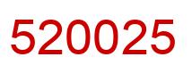 Number 520025 red image