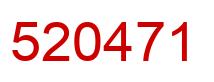 Number 520471 red image