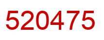 Number 520475 red image