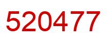 Number 520477 red image