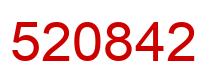 Number 520842 red image