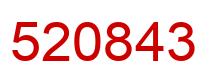 Number 520843 red image