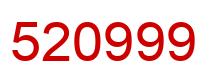 Number 520999 red image