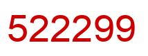 Número 522299 imagen rojo