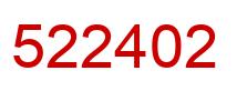 Número 522402 imagen rojo