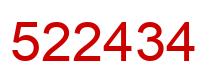 Number 522434 red image