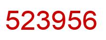 Number 523956 red image