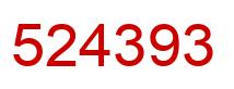Número 524393 imagen rojo