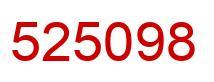 Number 525098 red image
