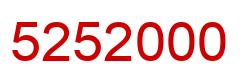 Number 5252000 red image