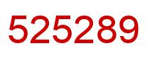 Number 525289 red image
