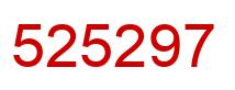 Number 525297 red image