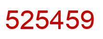 Number 525459 red image