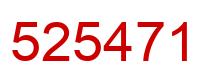Number 525471 red image