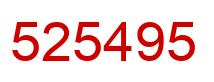 Number 525495 red image