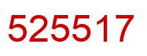 Number 525517 red image