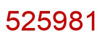 Número 525981 imagen rojo
