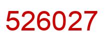 Número 526027 imagen rojo