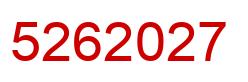 Number 5262027 red image