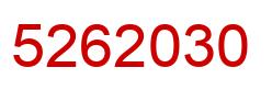 Number 5262030 red image
