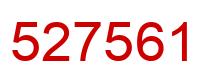 Number 527561 red image