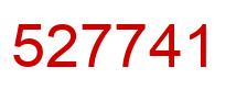 Número 527741 imagen rojo