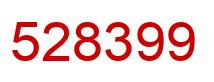 Number 528399 red image
