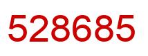 Number 528685 red image