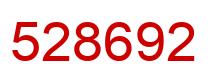 Number 528692 red image