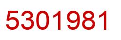 Number 5301981 red image