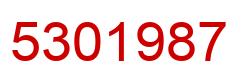 Number 5301987 red image