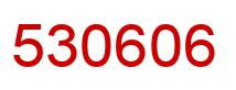 Number 530606 red image