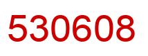 Number 530608 red image