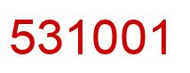 Number 531001 red image