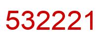 Number 532221 red image
